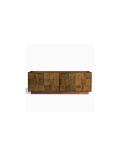 Aparador madera envejecida y cobre | Crisal Decoración