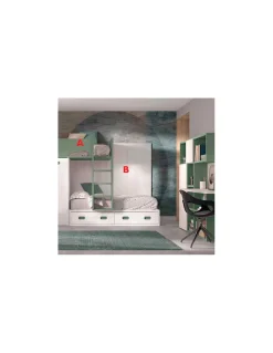 Block Dormitorio Juvenil F214 | Glicerio Chaves