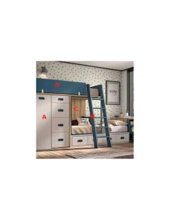 Block Dormitorio Juvenil F212 | Glicerio Chaves