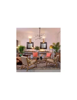 Butaca de roble y lino con cojín | Crisal Decoración