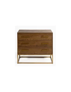 Cómoda de roble y metal | Crisal Decoración