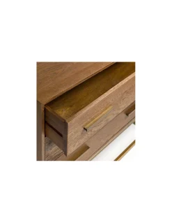 Cómoda de roble y metal | Crisal Decoración