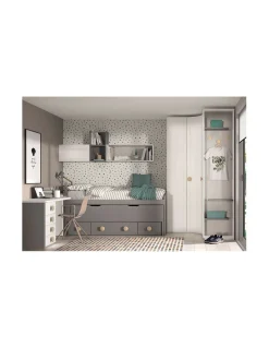 Dormitorio Juvenil Compacto F018 | Glicerio Chaves