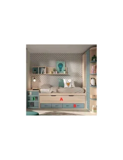 Dormitorio Juvenil Compacto F017 | Glicerio Chaves