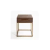 Mesa auxiliar roble y metal | Crisal Decoración