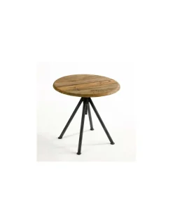Mesa de madera y acero | Crisal Decoración