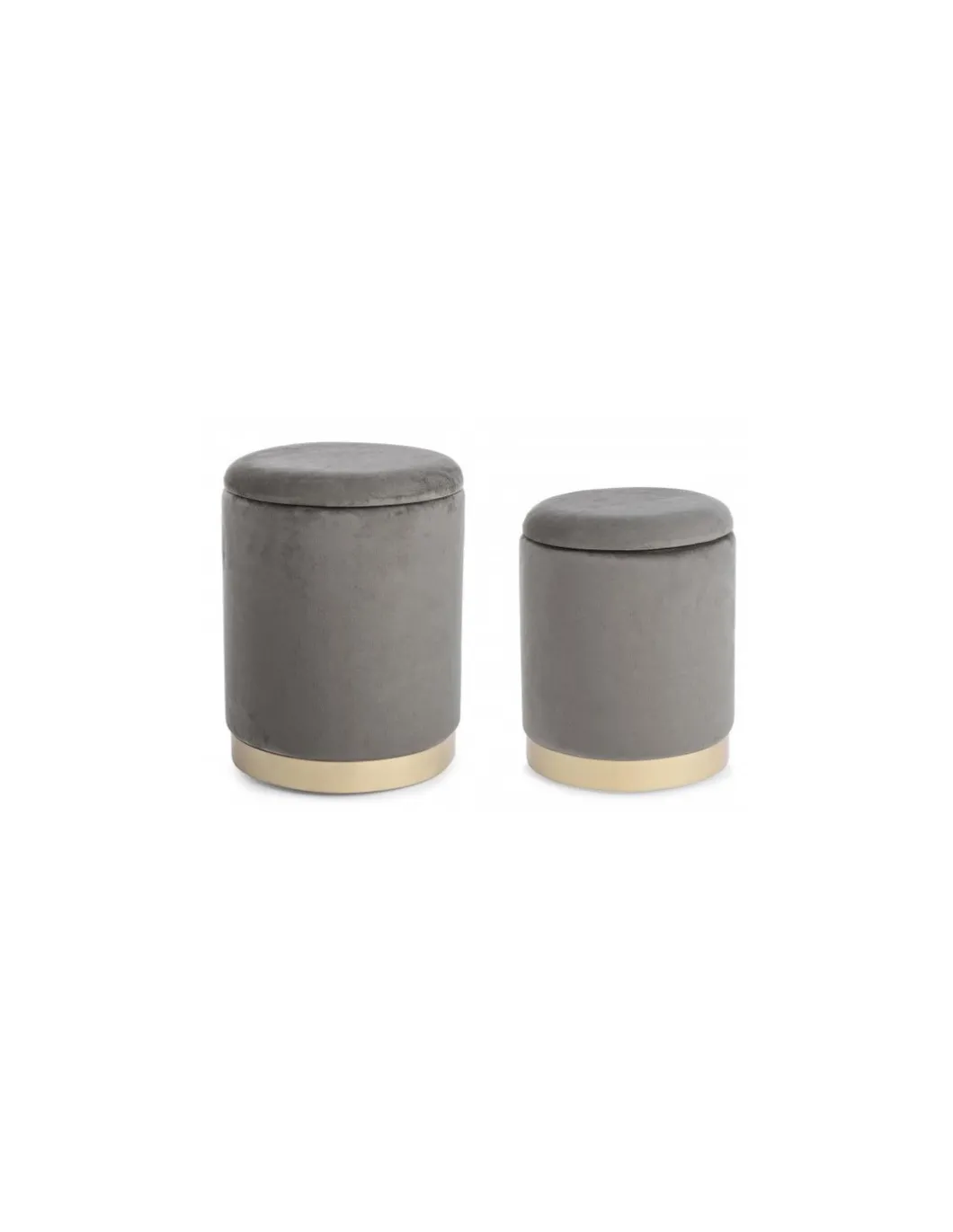 Set 2 Puff Polina Gris