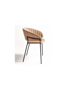 Silla terciopelo beige | Crisal Decoración