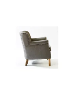 Sillón gris con tachuelas | Crisal Decoración