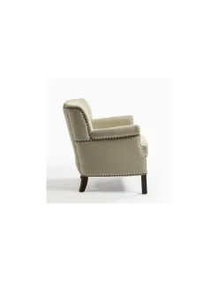 Sillón lino con tachuelas | Crisal Decoración