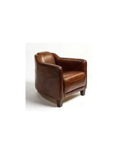 Sillón piel envejecido | Crisal Decoración