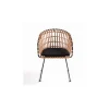 Sillón ratán y pata negra | Crisal Decoración