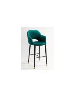 Taburete terciopelo verde | Crisal Decoración
